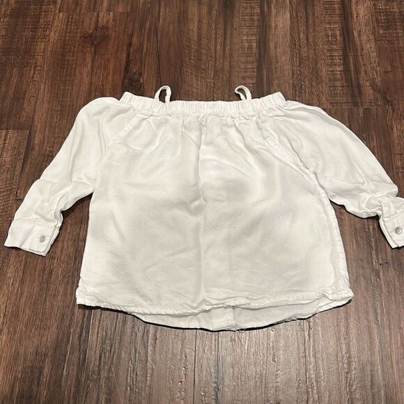 Tractr Girls White Off The Shoulder Top, Size Small - Picture 5 of 5